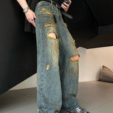 ハイダメージストレートデニムCB1058