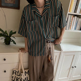 ストライプキューバシャツCT1126