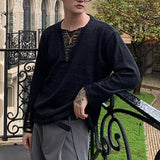 ハイダメージVカットカットソー(5COLOR)CT1161