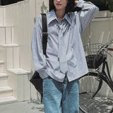 タイ付きストライプシャツ(2COLOR)CT1113