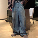 レザーポケットデニムパンツCB1077