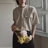 ラウンドネックチェックカーディガン(2COLOR)CT1153