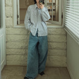 タイ付きストライプシャツ(2COLOR)CT1113