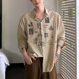 プリントストライプシャツ(2COLOR)CT1156