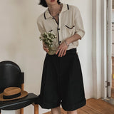 モノトーンニットシャツCT1129