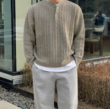 ラウンドネックケーブルニット(2COLOR)CT1096