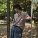 ヘンリーネックワッフルカットソー(2COLOR)CT1223