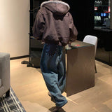 レザーポケットデニムパンツCB1077