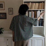 ストライプキューバシャツCT1126