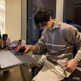 ハーフジップボーダーニット(2COLOR)CT1097