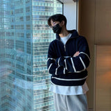 ハーフジップボーダーニット(2COLOR)CT1097