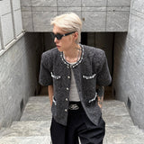 パールビジューノーカラージャケットCJ1043