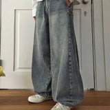 ウォッシュドワイドレッグデニムパンツCB1072