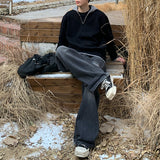 フーディ付きレイヤードニット(2COLOR)CT1103