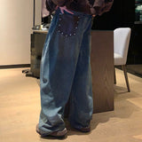 レザーポケットデニムパンツCB1077