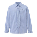 タイ付きストライプシャツ(2COLOR)CT1113