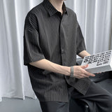 半袖ストライプシャツ(2COLOR)CT1043