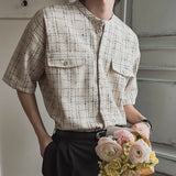 ラウンドネックチェックカーディガン(2COLOR)CT1153