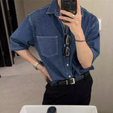 5分丈デニムシャツ(2COLOR)CT1083