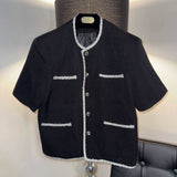 モノトーンノーカラージャケットCJ1044