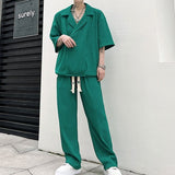 襟付きジャケット風セットアップ(3COLOR)CT1009