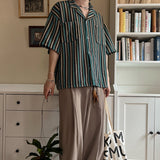 ストライプキューバシャツCT1126