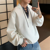 Vネックレースアップカットソー(3COLOR)CT1166