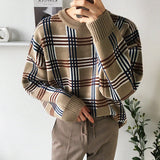 チェックルーズニットCT1174