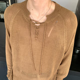 レースアップダメージニット(4COLOR)CT1155