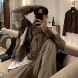 ウァームチェックニットCT1200