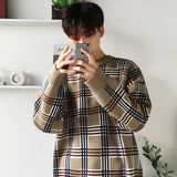 チェックルーズニットCT1174