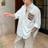 ニットポケットストライプシャツ(2COLOR)CT1171