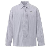 タイ付きストライプシャツ(2COLOR)CT1113