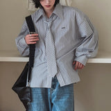 タイ付きストライプシャツ(2COLOR)CT1113