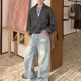 Vネックレースアップカットソー(3COLOR)CT1166