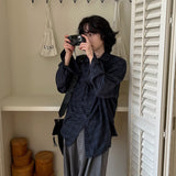 ダークチェックルーズシャツCT1214