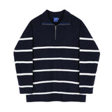 ハーフジップボーダーニット(2COLOR)CT1097