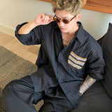 ニットポケットストライプシャツ(2COLOR)CT1171