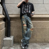 ハイダメージストレートデニムCB1058