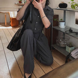 タックシャツセットアップ(2COLOR)CS1037