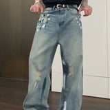 ペインティングデニムパンツCB1059