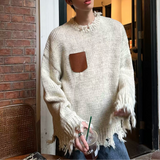 パッチワークダメージニットCT1199