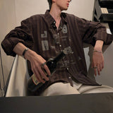 プリントストライプシャツ(2COLOR)CT1156