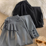 裾タックカジュアルスーツパンツ(2COLOR)CB1016