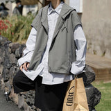 フーディー付きハーフベスト(3COLOR)CT1039