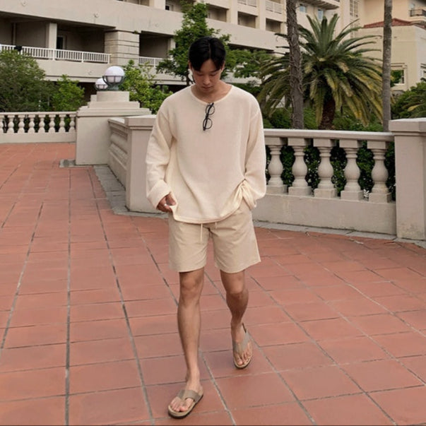 リネンハーフパンツ（2COLOR）CB1056