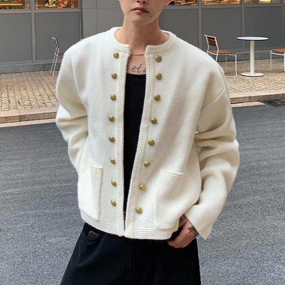 ゴールドボタンノーカラージャケット（3COLOR）CJ1051