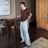 ストライプドレープパンツ（2COLOR）CB1081