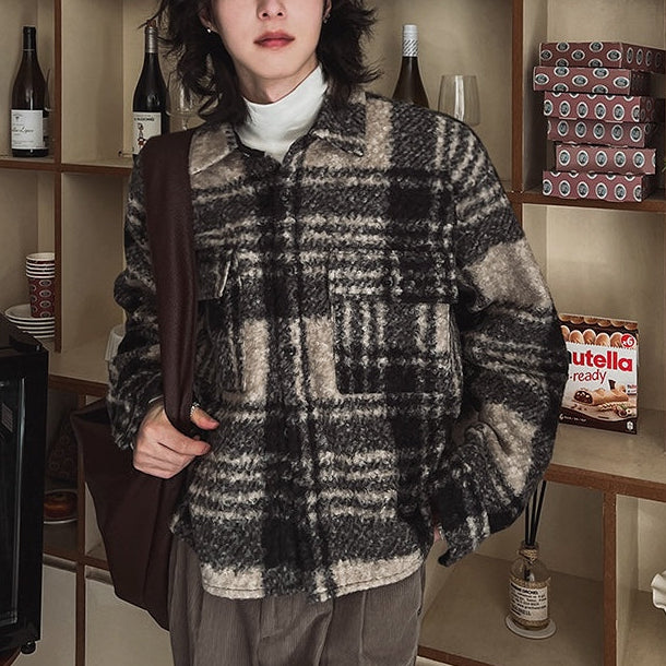 チェックウールジャケットCJ1062