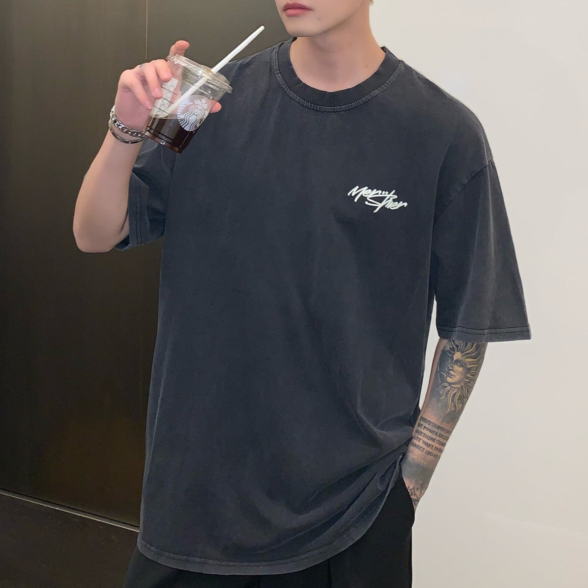 アーティープリントTシャツ LIAN tシャツ フォトプリントオーバーサイズKAREIDOscopicT